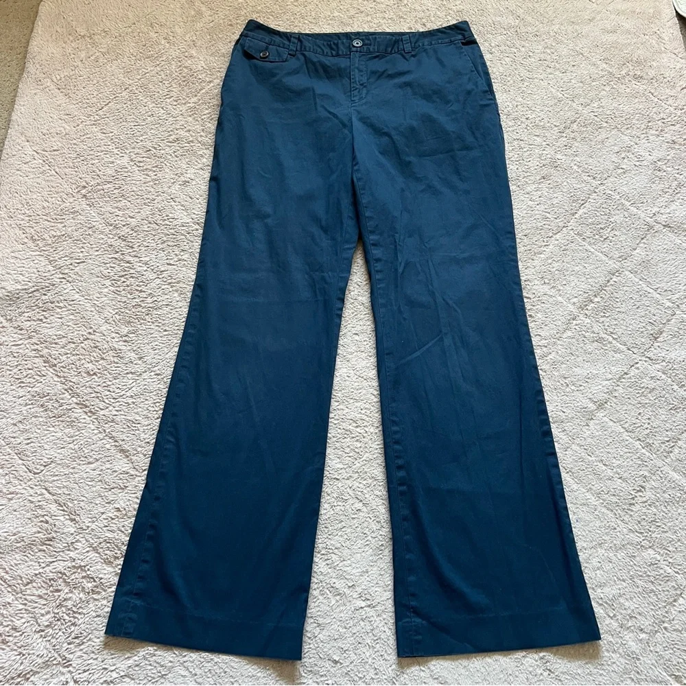 Banana‎ Republic Martin Fit High Rise Wide Leg Pants Preppy Sz 12 Stretch